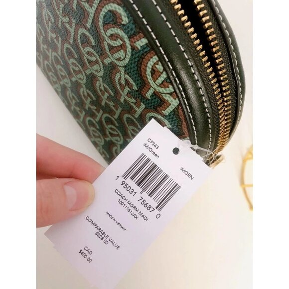 Coach CF343 Madi Crossbody With Coach Monogram Print IN Green - Picture 7 of 7